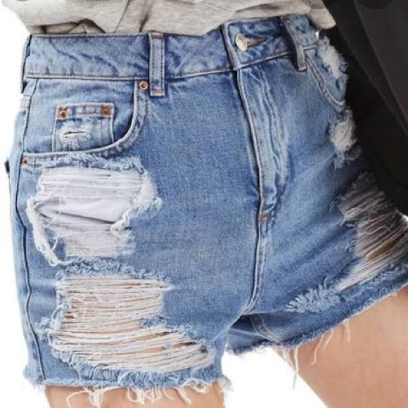 Topshop Pants - Topshop Moto Ripped Mom Shorts